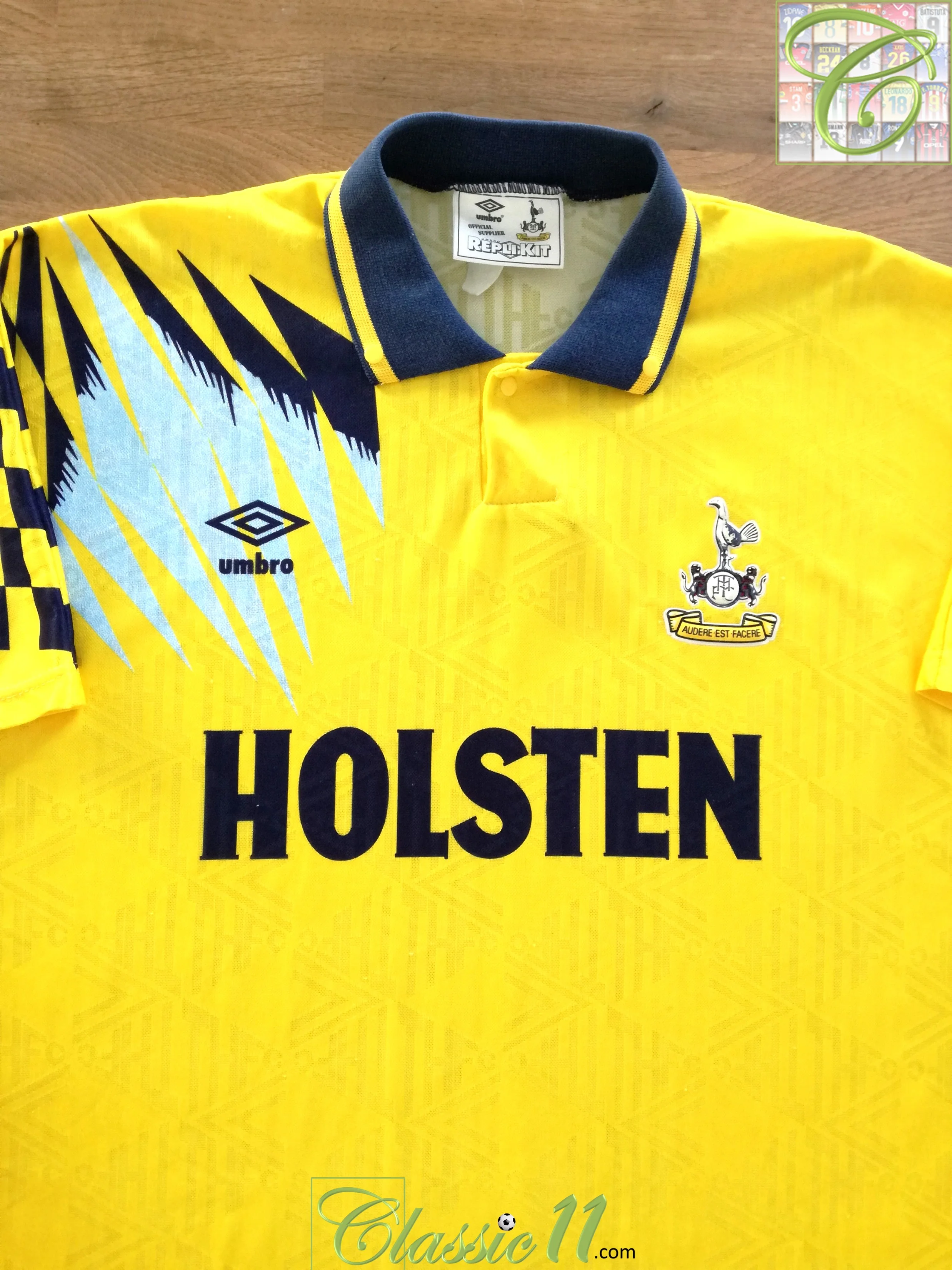 1991/92 Tottenham Away Football Shirt (S)
