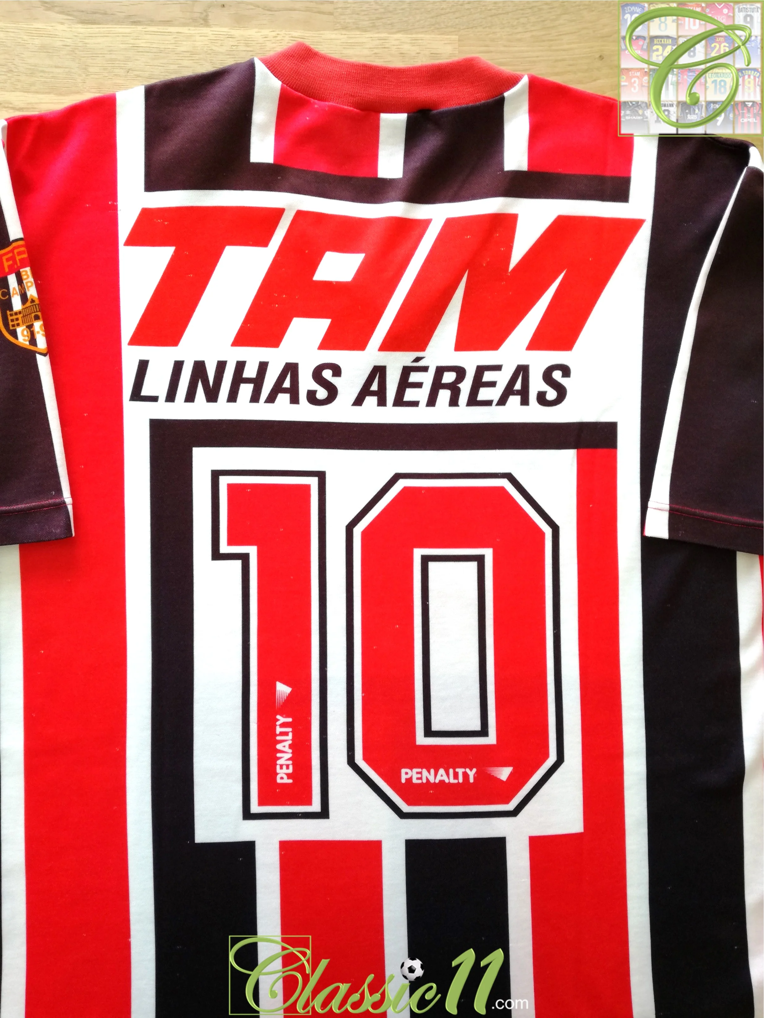 1994 Sao Paulo Away Football Shirt (Juninho) #10 (L)