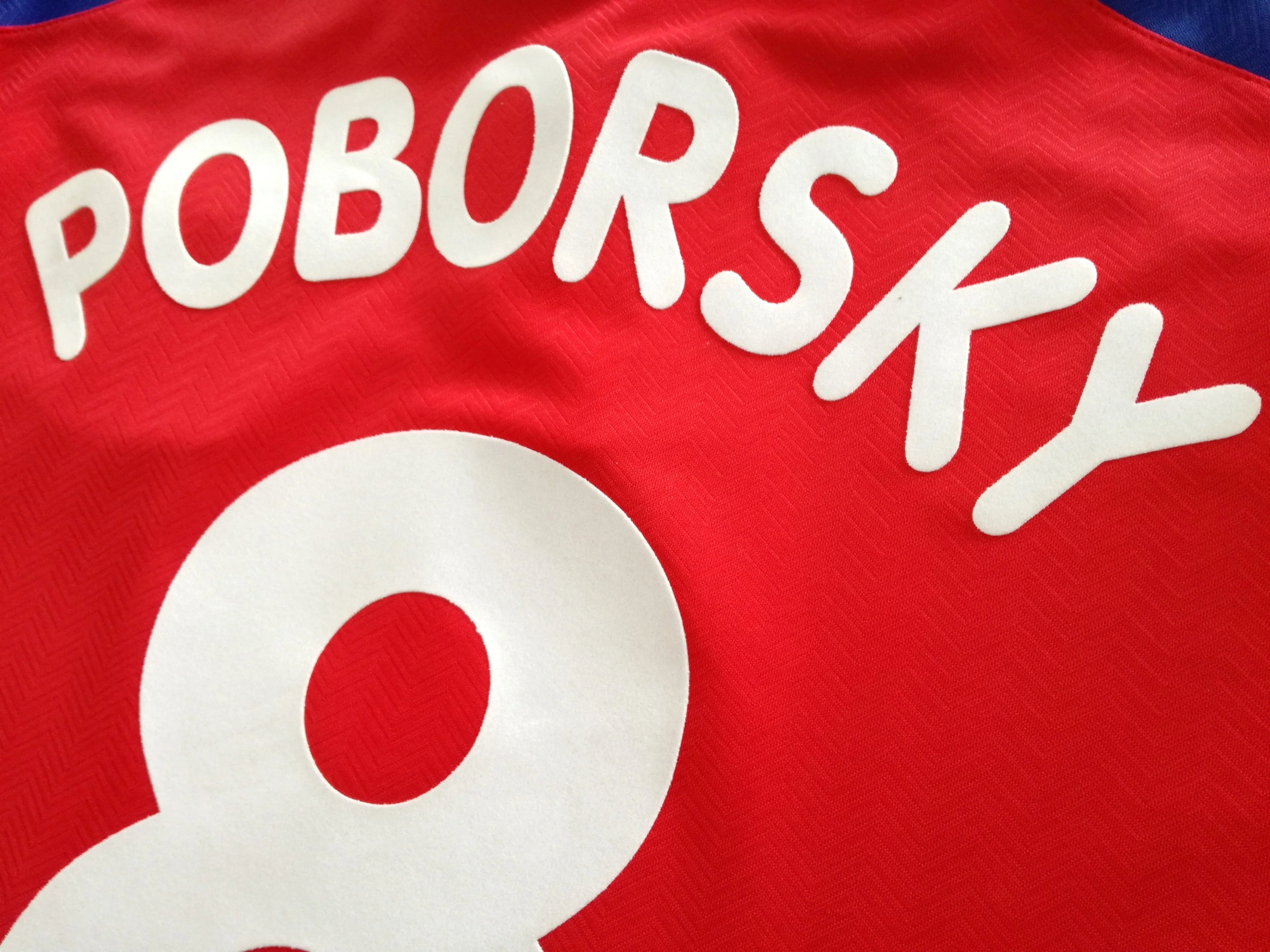 1996 Czech Republic Home European Championship Football Shirt Poborsky #8 (L) - Image 10