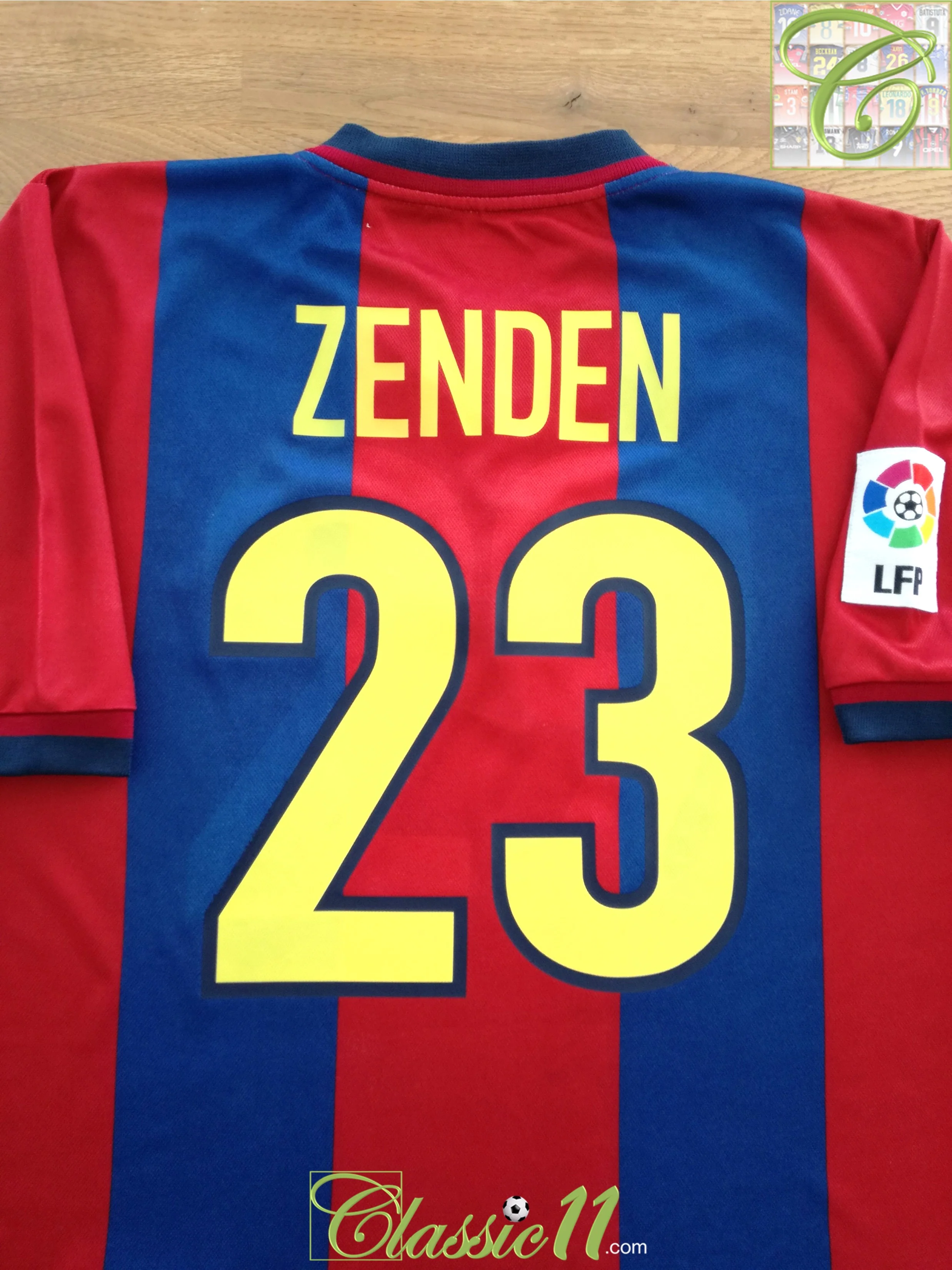 1998/99 Barcelona Home La Liga Football Shirt Zenden #23 (M)