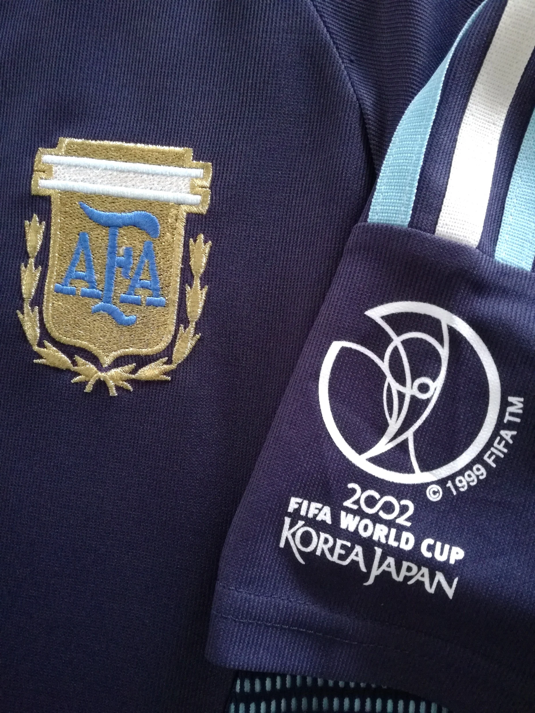 2002 Argentina Away World Cup Football Shirt Zanetti #8 (M) - Image 4
