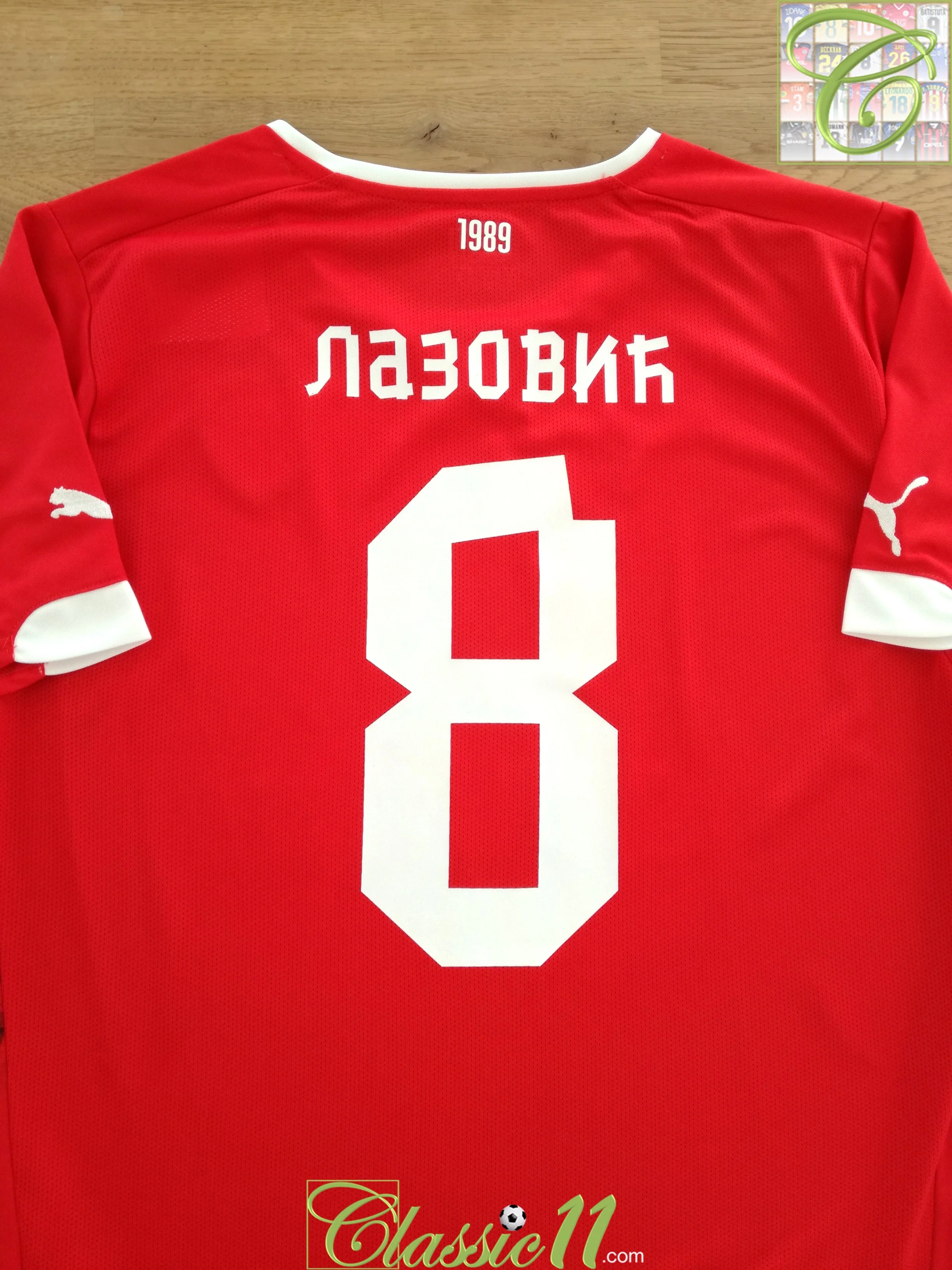 2014/15 Red Star Belgrade 3rd Football Shirt Лазович #8 (L) *BNWT*