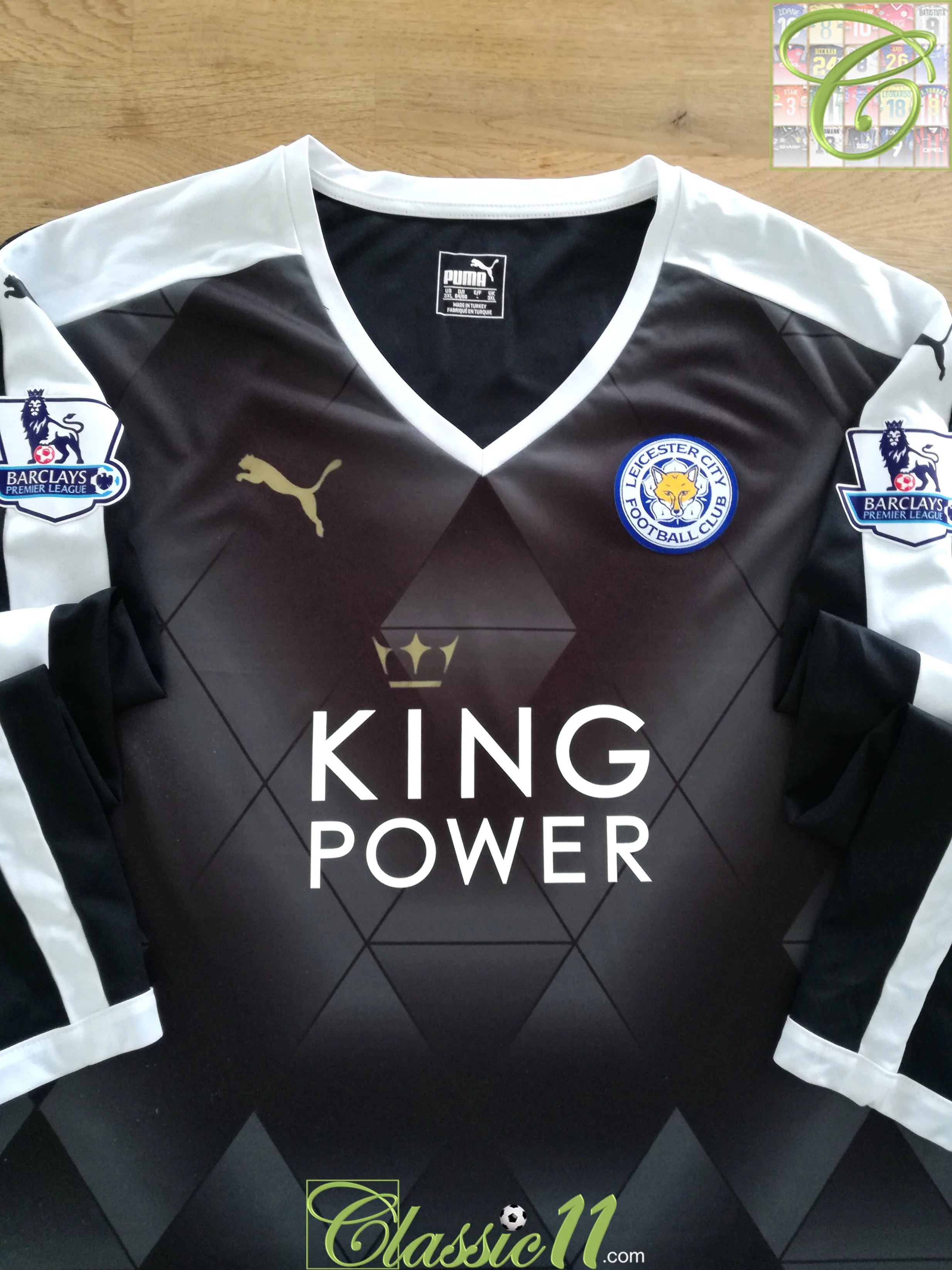 2015/16 Leicester City Away Football Shirt. Vardy #9 (3XL) - Image 2